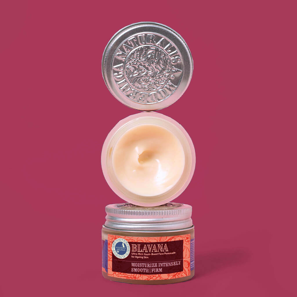 Blavana POMADĂ de FAŢĂ ULTRA-BOGATĂ pentru ten matur (Blavana Ultra-Rich Youth-Boost Face Pommade for Ageing Skin)