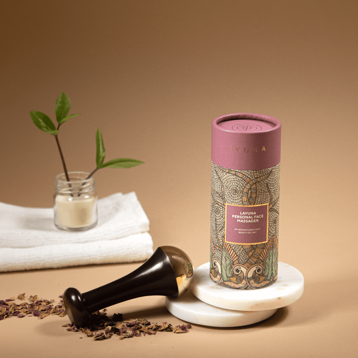 Layuna Aparat Personal de Masaj pentru Față - Cel mai bine păstrat secret de frumusețe al Ayurveda (Layuna Personal Face Massager- Ayurveda's best kept beauty secret)